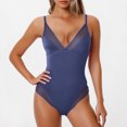 thumbnail image 2 of Diufon Women's Bikini Swimsuit Backless Deep V Neck Ruched Slim Swimwear Summer Beach Bathing Suits with Pads, 2 of 4
