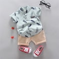 thumbnail image 2 of MIASHUI Toddler Boy Cotton Summer Short Sleeve T-Shirt and Short Set,Green,6-12 Months, 2 of 5