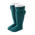 thumbnail image 1 of SUNSIOM Baby Girls Cotton Long Socks Solid Color Big Bow Knee High Stocking, 1 of 2
