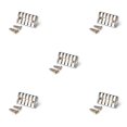 thumbnail image 1 of pitrice Headless Acoustic Guitar Bridge Professional Beginners Electric Bass String Tailpiece Spare Parts Fitting Replacement Silver 5Set, 1 of 6