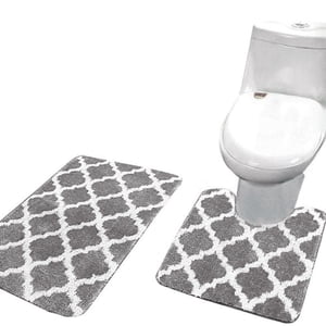 Dvkptbk Bath Mats for Bathroom，Non Slip Bath Rug 2Pc Bathroom Rugs Combo, Soft Bath Shower Mat