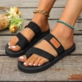thumbnail image 3 of IUJSOY Womens Flip Flops Clip Toe Ring Flat Sandals Comfortble Yoga Mat Mesh Beach Slippers Slides, 3 of 9