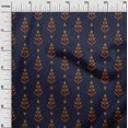 thumbnail image 2 of oneOone Cotton Poplin Fabric Leaves & Paisley Block Print Fabric BTY 56 Inch Wide, 2 of 4