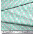 thumbnail image 3 of Soimoi Green Rayon Fabric Window Pane Check Print Fabric by the Yard 42 Inch Wide, 3 of 3