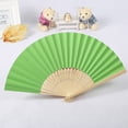 thumbnail image 2 of Binwennn Crepe Paper Flower Solid Fan Folding Folding Party Wedding Hand Dance Held Silk Pattern Color Tools & Home Improvement, 2 of 3