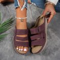 thumbnail image 3 of Sandales à Plateforme Compensée pour Femmes 2025 Plage Décontractées Ajustables Marche à Enfiler Chaussures d'Été, 3 of 5