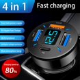 thumbnail image 4 of MYG 4 USB QC3.0+PD USB Car Cigar Charger Lighter Digital LED Voltmeter 12V/24V, 4 of 9