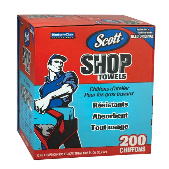Shop Towels In A Box, 200-pk