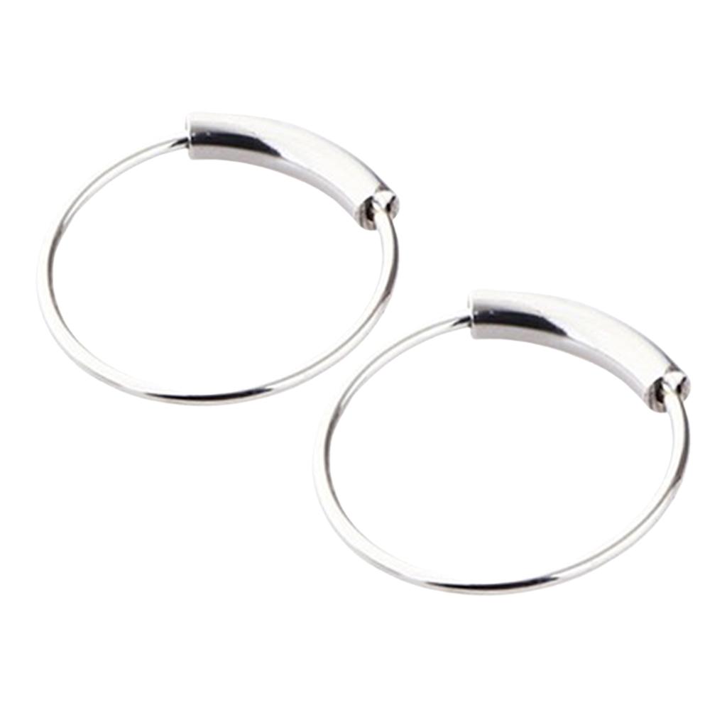 TISHITA 2 Pcs Anneau pour Nez et Lèvre Tragus Perçage d'Oreille Acier Inoxydable s 10 mm