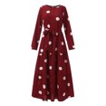 thumbnail image 4 of TopLLC Longues Robe à Manches à Col Rond la Mode Robe d'Hiver pour Femme Grande Taille Décontractée Col Rond Ample Aguichant Robe Imprimée à Manches Longues Robe pour Femme, 4 of 9
