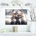 thumbnail image 1 of American Footballer in Action - Sport Canvas Art Print, 1 of 3