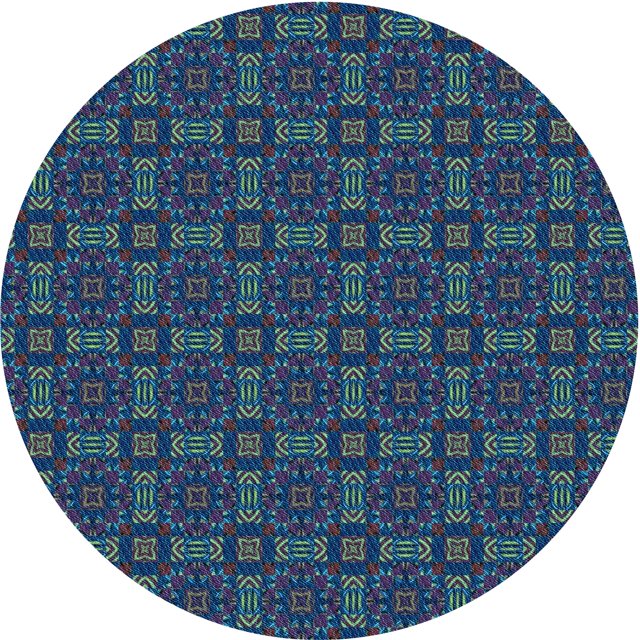 Ahgly Company Tapis Rond Lavable en Machine Intérieur Transitionnel Bleu Glacier, 4 Pieds Rond