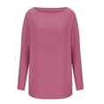 thumbnail image 5 of Yuyuzo Tuniques pour Femmes Manches Longues Col Rond Chemises Légères Couleur Unie Hauts de Pyjama, 5 of 5