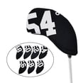 thumbnail image 3 of pitrice 7Pcs Golf Club Headcover Iron Head Cover Wedge Protector Sleeve Black Angle, 3 of 5
