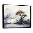 thumbnail image 2 of Designart Trees Oversized framed wall art decor, Tree black framed wall art, Grey Tree Ink euphony , Grey Traditional black framed wall art, 44x34 inches black frame, 2 of 5