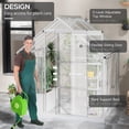 thumbnail image 4 of Outsunny 6' x 6' Walk-In Polycarbonate Greenhouse with Foundation Window, 4 of 9