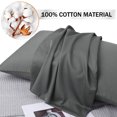 thumbnail image 3 of PiccoCasa Pure Cotton Pillowcases 2 Pcs Soft with Zipper Dark Gray Queen, 3 of 7