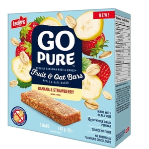 Go Pure Banana & Fruits de fraise & Barres d'avoine
