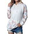 thumbnail image 4 of Sweat à Capuche pour Femmes avec Poche Kangourou Colorblock et Cordon de Serrage, Manches Longues, 4 of 6