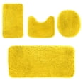 thumbnail image 2 of Meitianfacai Solid Color Bath Mats 4 Set Bathroom Rugs For 4 Pcs Toilet Mats Universal Soft Comfortable Water Absorption Non-Slip Thick Machine Washable Easier To Dry Dark, 2 of 8