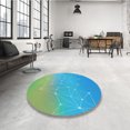 thumbnail image 4 of Ahgly Company Machine Washable Indoor Rectangle Transitional Turquoise Green Area Rugs, 8' x 12', 4 of 7