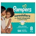 thumbnail image 2 of Pampers Swaddlers Diapers, Size S8 (30+ lbs), Absorbent, Keeps Baby Dry and Comfortable, Skin Safe Disposable Baby Diaper, 2 of 26