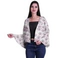 thumbnail image 1 of Moomaya Printed Summer Clothes For Women Front Open Bell Sleeve Short Shrug Cardigan, 1 of 1