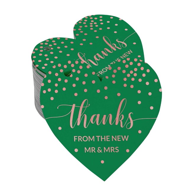 Inkdotpot Rose Gold Foil Paper Hang Tags Thanks From The New Wedding Favor Tags 100 Pieces