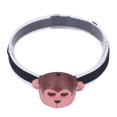 thumbnail image 2 of Kids Headlamp Monkey Appearance 2 Lighting Modes Battery Powered Lightweight Plastic LED Headlight for Outdoor Sports, 2 of 9