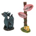 thumbnail image 1 of Garden Statue Accessories, Waterproof Miniature Dragon Statue Set Delicate  For Lawn For Window, 1 of 8