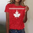 thumbnail image 2 of Pisexur Hauts pour Femmes, Hauts de Sortie pour Femmes, Hauts pour Dames, Hauts de Printemps pour Femmes 2025, Nouveau T-shirt à Manches Courtes à Col Rond Décontracté Imprimé pour Femmes Multicolore, 2TG, 2 of 5