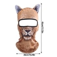 thumbnail image 2 of TIELUTT 3D Animal Ski Face with Ears For Music Festivals Raves Ski Halloween Party Outdoor Activities Riding Gear for Women Winter Snap Back Wrap Head Cover Outdoor Voices Doing Things Hat, 2 of 3