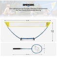 thumbnail image 3 of EastPoint Easy Setup Badminton Set - 5 ft Net, 4 Rackets, 2 Shuttlecocks - Quick Setup Net for Backyard Games - Steel Shaft Badminton Rackets for Family Games - Durable Shuttlecoc, 3 of 9
