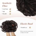 thumbnail image 4 of FESHFEN Chignon Désordonné Pièce de Cheveux Chignon Épais Chouchous Synthétiques Brun Moyen Ondulé Queue de Cheval Extensions de Cheveux pour Femmes Filles 1PCS, 4 of 5