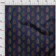 thumbnail image 2 of oneOone Georgette Viscose Fabric Leaves & Floral Block Print Sewing Fabric BTY 42 Inch Wide, 2 of 4