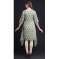thumbnail image 4 of Bimba Kurti Asymétrique Blanche à Imprimé Floral en Blocs pour Femmes Robe d'Été Indienne Tunique Moyen, 4 of 6