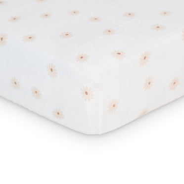 Lulujo - Baby, Infant - Boho Collection - Cotton Muslin Crib Sheet - Breathable, Lightweight
