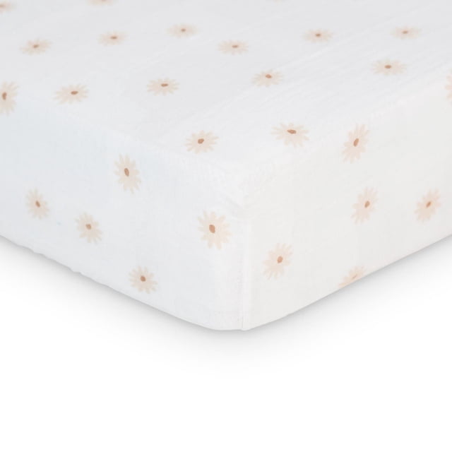 Lulujo - Baby, Infant - Boho Collection - Cotton Muslin Crib Sheet - Breathable, Lightweight