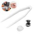 thumbnail image 3 of Hip Hop Tooth, Fashionable Copper Unisex Teeth Brace Decoration Single With Tweezers For Concert For  For Birthday Party Gold,Silver, 3 of 8