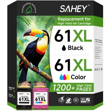 61XL Ink Cartridges Compatible for HP 61 Ink Cartridge Black and Tri-Color for Envy 4500 Deskjet 1000 1056 1510 1512 1010 1055 OfficeJet 4630 Printer