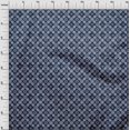 thumbnail image 4 of oneOone Rayon Navy Blue Fabric Block Craft Projects Decor Fabric Printed By The Yard 56 Inch Wide, 4 of 5