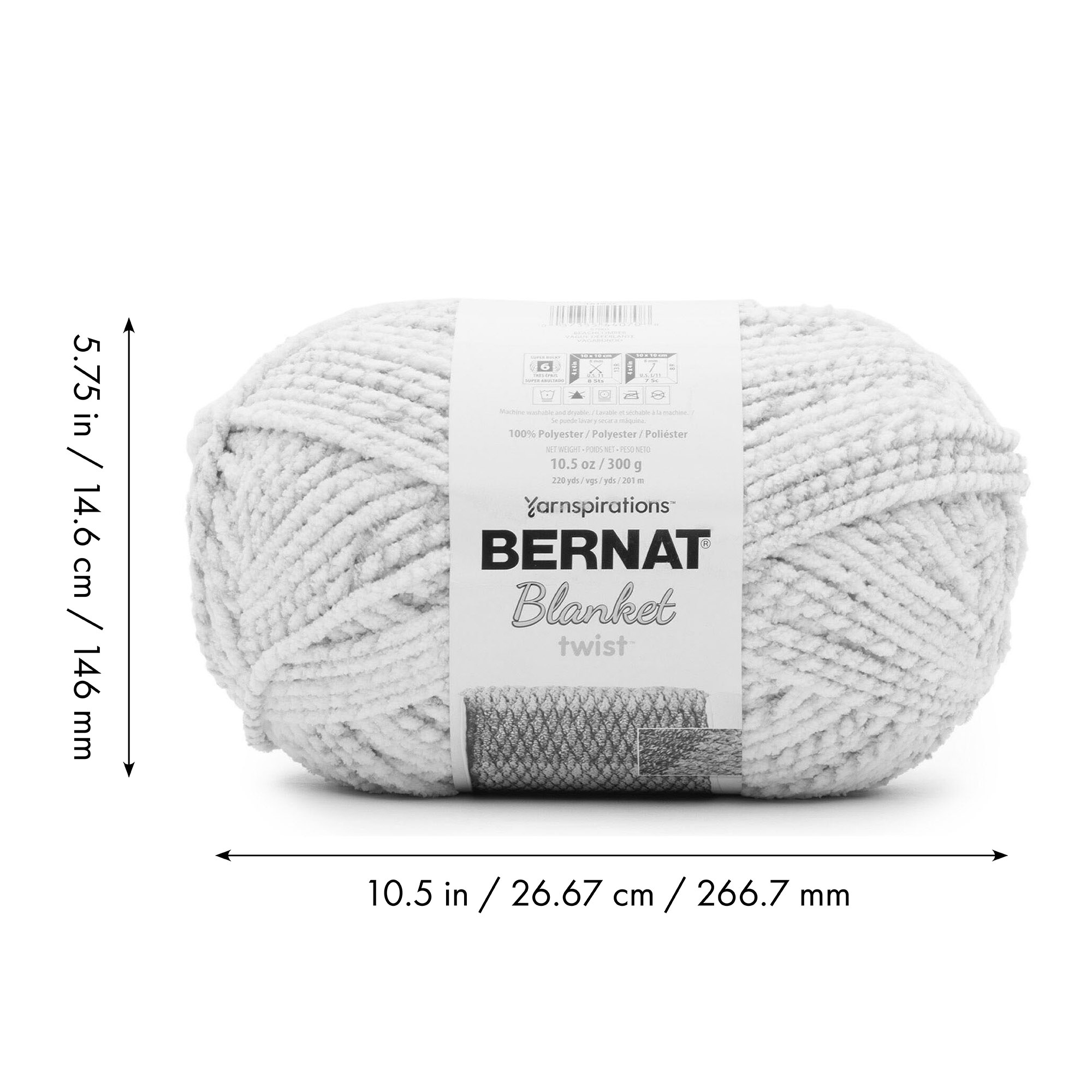 Bernat® Fil Couverture Twist™, Polyester #6 Super Volumineux, 10,5oz/300g, 220 Yards