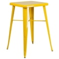 thumbnail image 1 of Flash Furniture Table de Bar Carré en Métal de 28 Pouces Jaune, 1 of 9