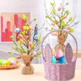 thumbnail image 2 of Lksixu Easter Baskets for Kids, Small Rattan Woven Easter Bunny Basket with Handle, Portable Lightweight Easter Eggs Hunting Basket Rustic Farmhouse Decorative Flower Basket Spring Decor for Home, 2 of 9