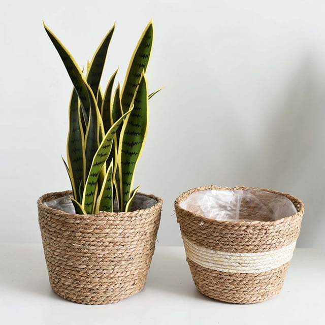 WIFKLSIIPG pots de Fleurs Décoratifs Tissés Frais pots de Fleurs Pliants de Rangement