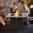 thumbnail image 2 of Costway Table de Foyer au Gaz Propane de 35 Pouces pour Patio en Rotin PE Osier avec Roches de Lave, Housse en PVC, 2 of 10