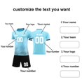 thumbnail image 4 of Custom Football Kit Set for Adult and Child, Name Number Team Logo DIY Family Match Personalized Jersey Shirt Shorts Set, Dad and Son Matching Outfits Light Blue XXXL, 4 of 6