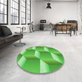thumbnail image 4 of Ahgly Company Tapis d'Intérieur Lavable en Machine Carré Transitionnel Vert Émeraude, 6 Pieds Carré, 4 of 7
