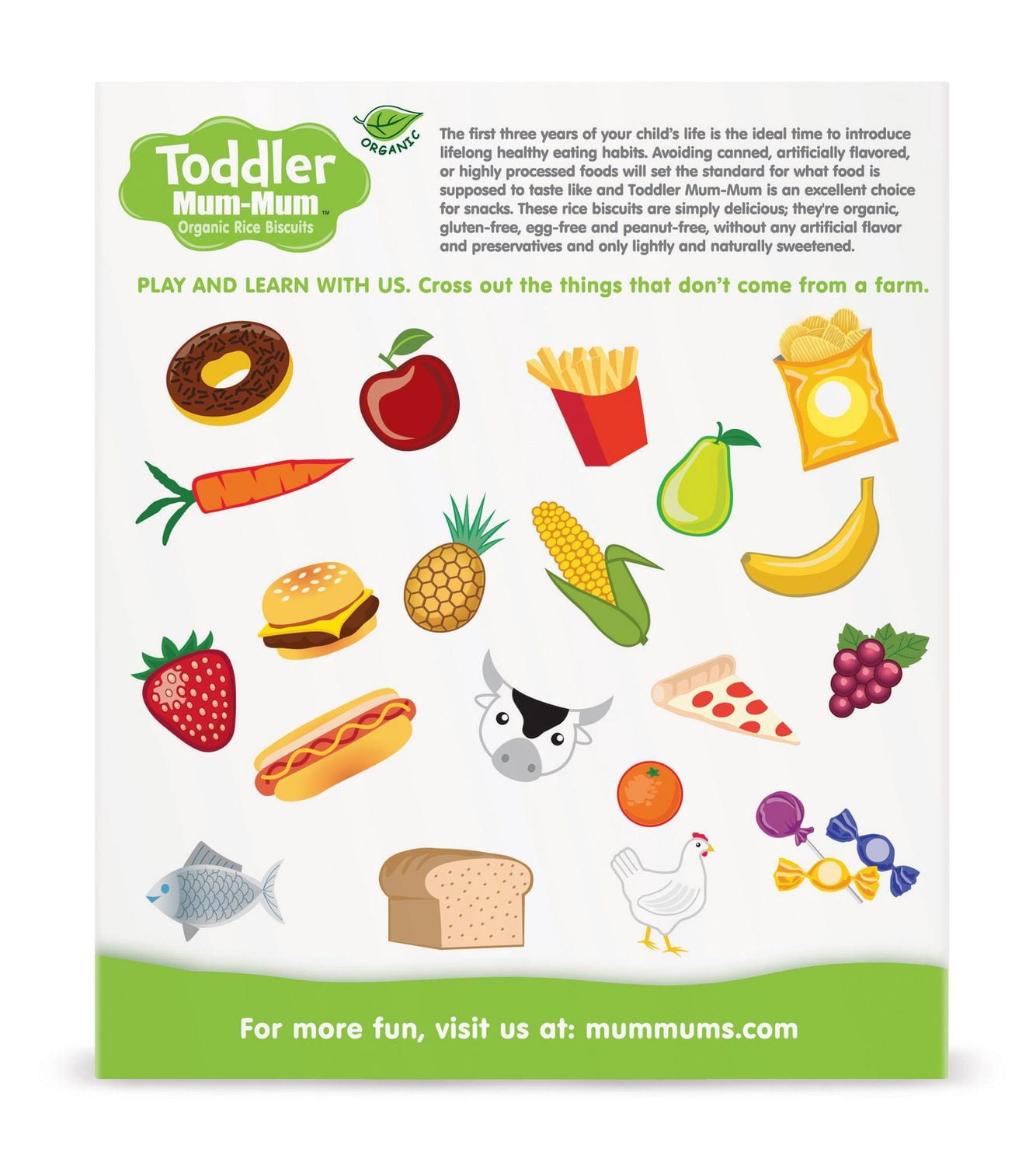 Toddler Mum-Mum Biscuits de Riz Biologiques - Mangue Kiwi