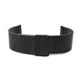 thumbnail image 3 of Bandini 24mm Black Tone Stainless Steel Mesh Watch Band for Men - Metal Mesh Replacement Watch Strap - Adjustable Length - Fold-Over Clasp, 3 of 7